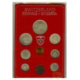 1974 1 Rappen - 5 Francs UNC Switzerland