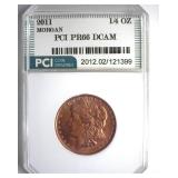 2011 1/4 Avdp Oz .999 Fine Cu PCI PR66 DCAM Morgan