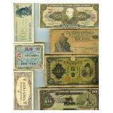 13 Vintage Bank Notes Brazil Indonesia Japan