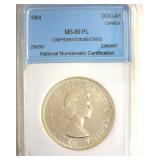 1964 Dollar NNC MS69 PL Confederation Meetings