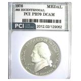 1976 .925 Silver Medal PCI PR70 DCAM Bicentennial