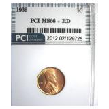 1936 Cent MS66+ RD LISTS $100