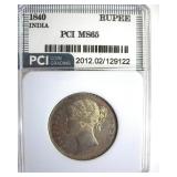 1840 Rupee PCI MS65 India