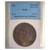 1948 5 Shillings NNC PR66+ South Africa