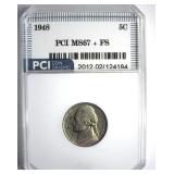 1948 Nickel MS67+ FS LISTS $2750 IN 67 FS
