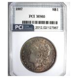1887 Morgan PCI MS65 Great Toning