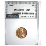 1935-D Cent MS66+ RD LISTS $160