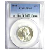 1964-D Quarter PCGS MS65