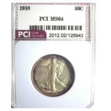 1918 Walking Liberty MS64 LISTS $2350