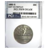 1992-S 50c XXV Olympiad PR70 DCAM LISTS $285