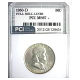 1958-D Franklin MS67+ FBL LISTS $4000