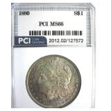 1880 Morgan MS66 LISTS $2000