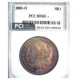 1901-O Morgan PCI MS65+ Golden Purple