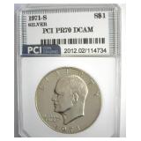 1971-S Silver Ike PR70 DCAM LISTS $475