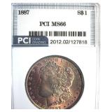 1887 Morgan MS66 LISTS $425