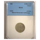 1849 6 Krajczar NNC MS65 Hungary