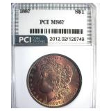 1887 Morgan MS67 LISTS $1700
