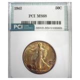 1942 Walking Liberty MS68 LISTS $15000