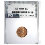 1917 Cent MS66 RD LISTS $1250