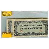 1942 5 Centavos Bank Note Japan