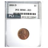 1915-D Cent MS65+ RD LISTS $1650