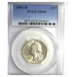 1963-D Quarter PCGS MS65