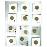 1916-1936 5C 12 Pc Buffalo Nickel Lot