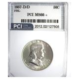 1957-D/D Franklin MS66+ FBL LISTS $950