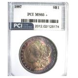 1887 Morgan PCI MS65+ BEAUTIFUL COLOR