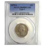 1979-S T1 Quarter PCGS PR68 DCAM