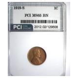1919-S Cent MS65 BN LISTS $550