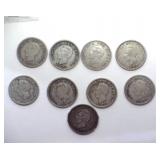 1890-1915 1/2 Decimo F-AU+ Ecuador