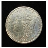 1898-S Morgan AU+