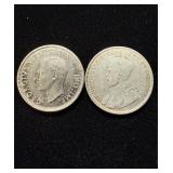 1921 1946 Canada Quarters