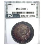 1881 Morgan MS65+ LISTS $725