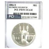 1984-S S$1 Coliseum PR70 DCAM LISTS $140