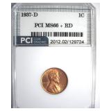 1937-D Cent PCI MS66+ RD