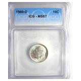 1960-D Dime ICG MS67