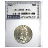 1961-D Franklin MS66+ FBL LISTS $17500