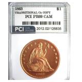 1863 Dollar PCI PR69CAM Transitional Cu Copy