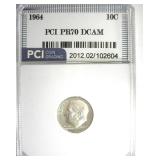 1964 Dime PR70 DCAM LISTS $5250