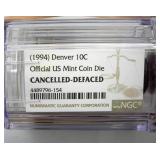 1994 Denver Dime NGC Official US Mint Coin Die