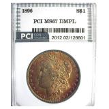 1896 Morgan MS67 DMPL LISTS $25000
