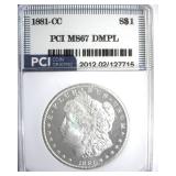 1881-CC Morgan MS67 DMPL LISTS $52500