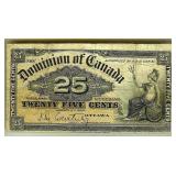 1900 Dominion of Canada 25c Note