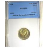 1974 15 Kopeks NNC MS69 PL Russia