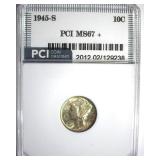 1945-S Dime MS67+ LISTS $375