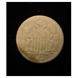 1868 Shield Nickel Nice Circ