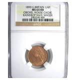 1890 1/4P NGC MS64 RB Great Britain