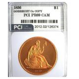 1836 Dollar PCI PR69 CAM Gobrecht Cu Copy